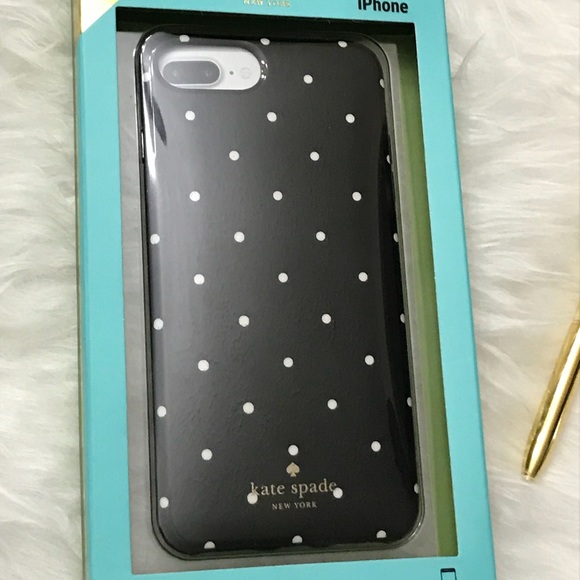 Kate Spade Hardshell Case Black w/ Dots -NWT - Picture 4 of 6